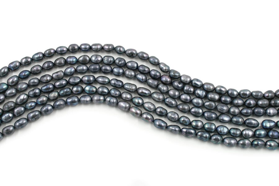 Perle d'Acqua Dolce fili scaramazze ~8-9mm – Colore Grigio