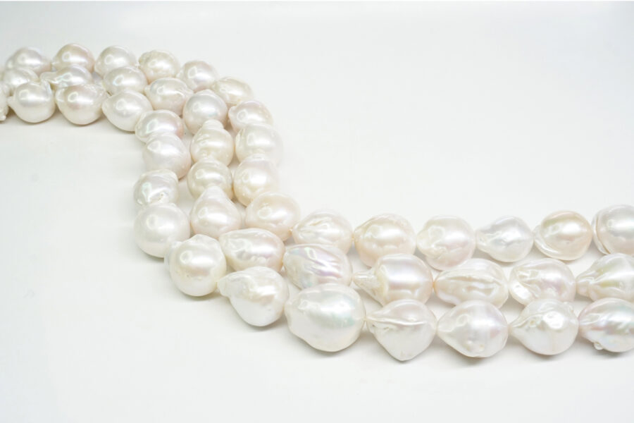 Perle d'Acqua Dolce fili barocco con nucleo 13-17mm - peso 100/110gr