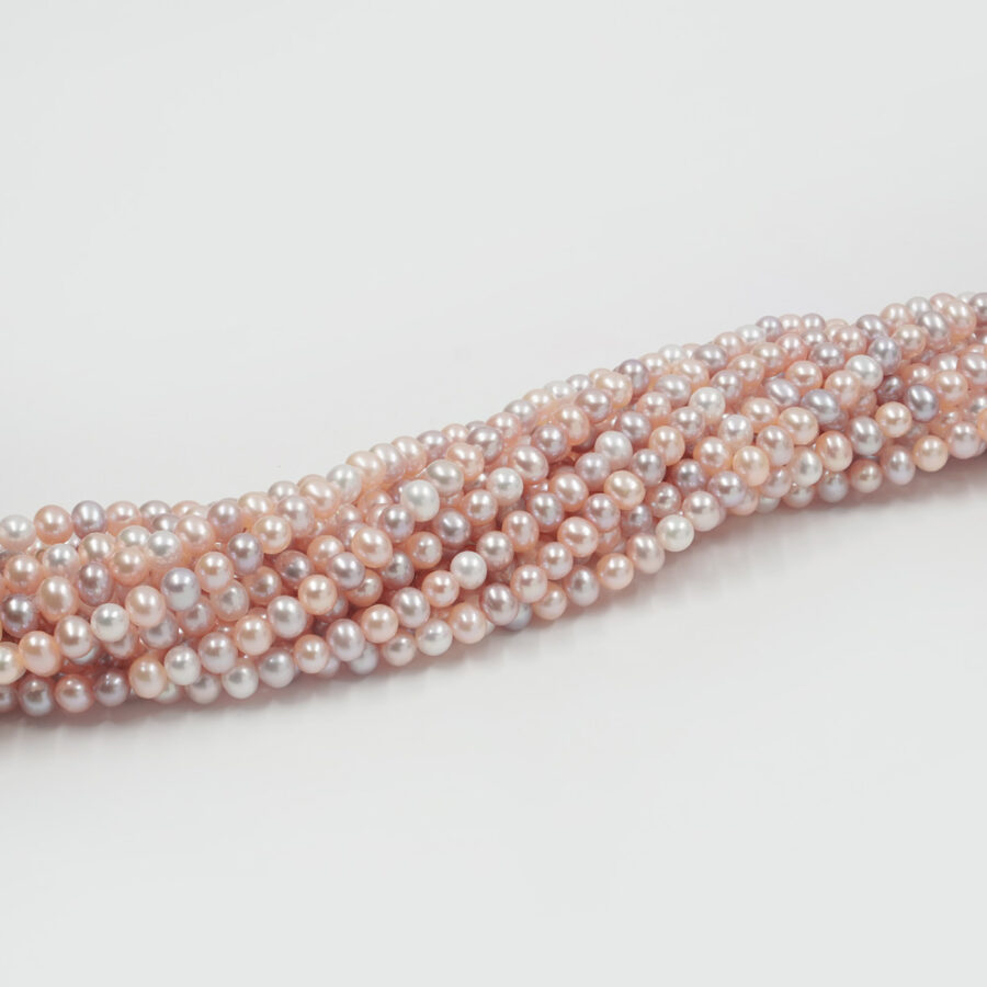 Perle d'acqua Dolce fili round 6-6½mm - Multicolor