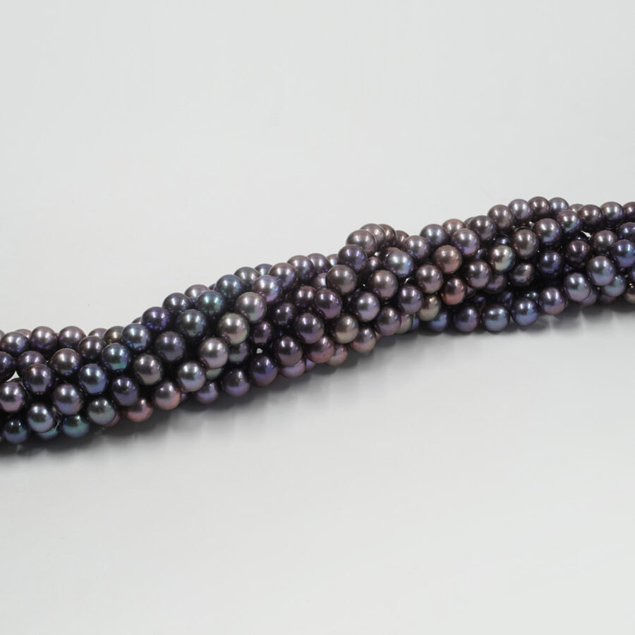 Perle d'acqua Dolce fili round 8-9mm – Colore Nero