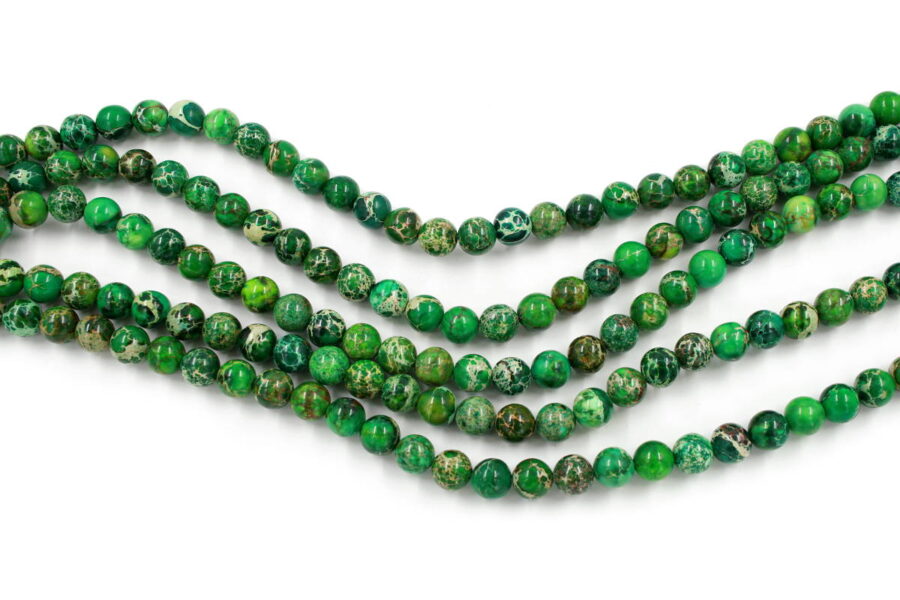 Diaspro Imperiale Verde fili tondi 6mm a 10mm