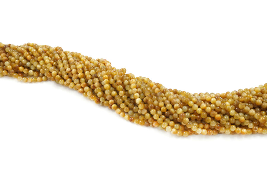 Occhio di Tigre Dorato fili round 4mm – Qualità A