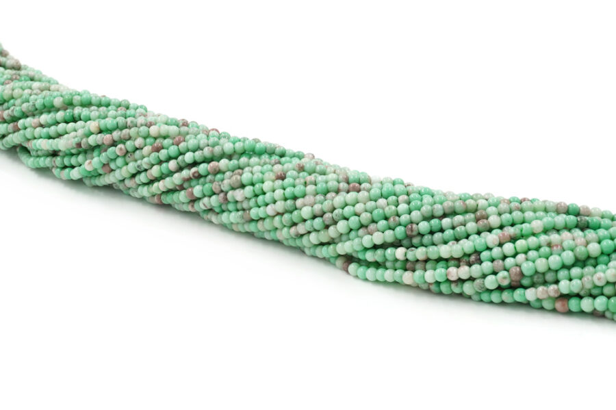 Green Grass Agate fili round 3mm - immagine 2