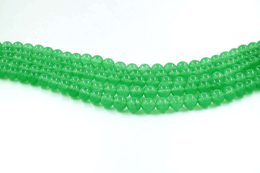 Giada verde chiaro tinta fili tondi 6mm a 14mm