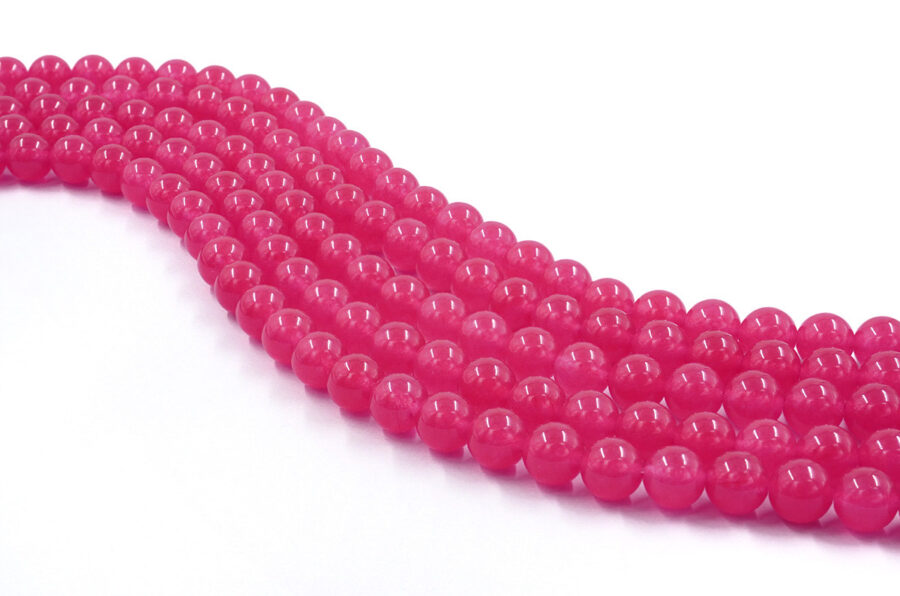 Giada rosso chiaro tinta fili tondi 6mm a 14mm