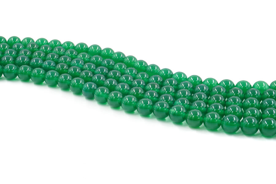 Giada verde scuro tinta fili tondi 8mm a 10mm
