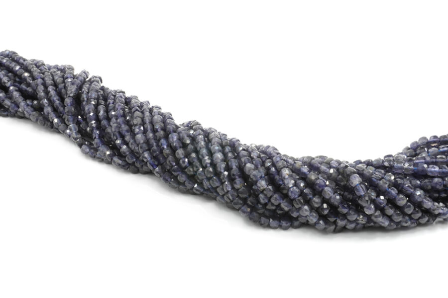 Iolite fili cubi sfaccettati 4mm - immagine 2