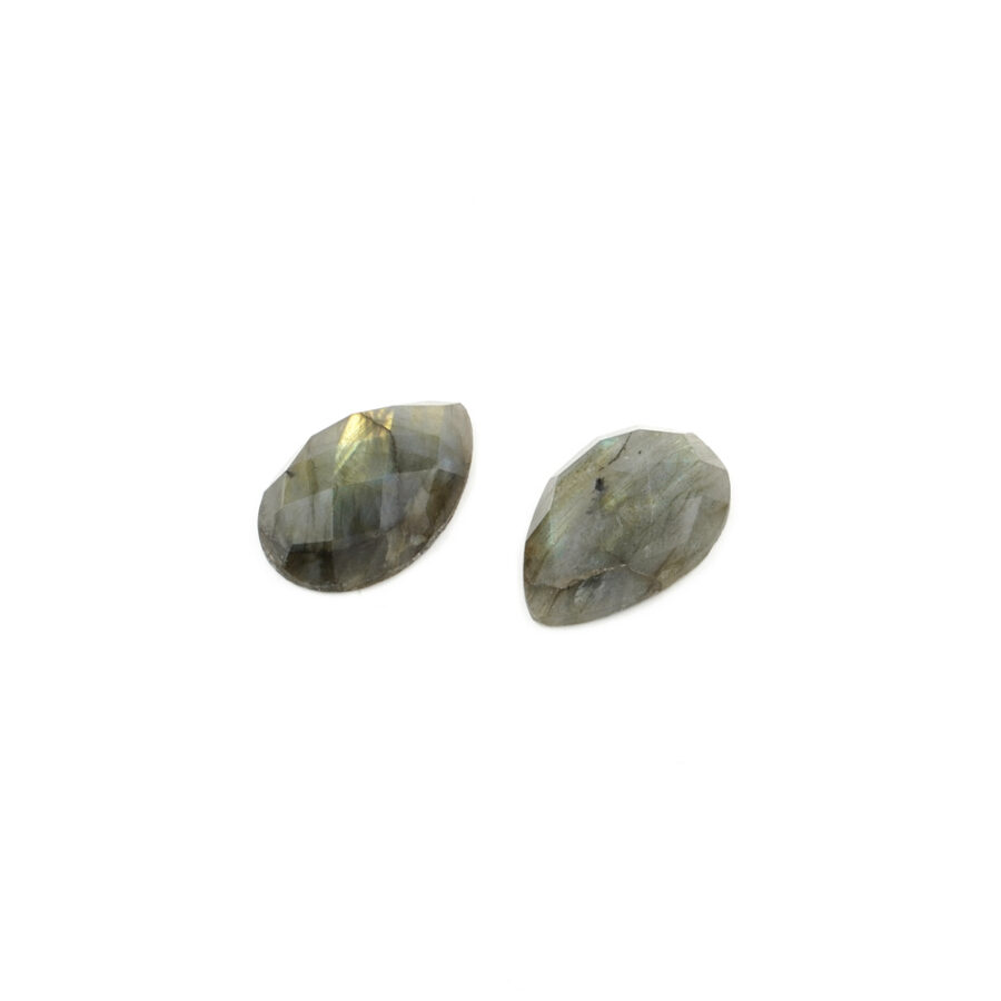 Spola labradorite gocce sfaccettate 30x20mm