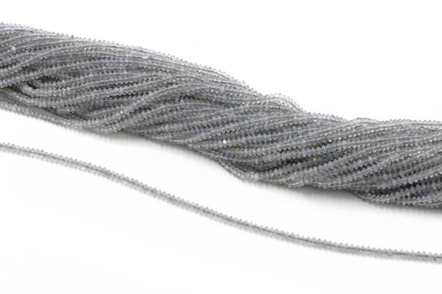Labradorite fili rondelle sfaccettate 3x2mm