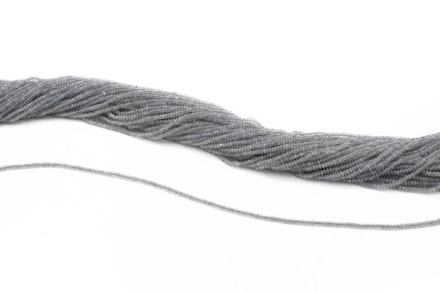 Labradorite fili rondelle sfaccettate 3x2mm - immagine 2