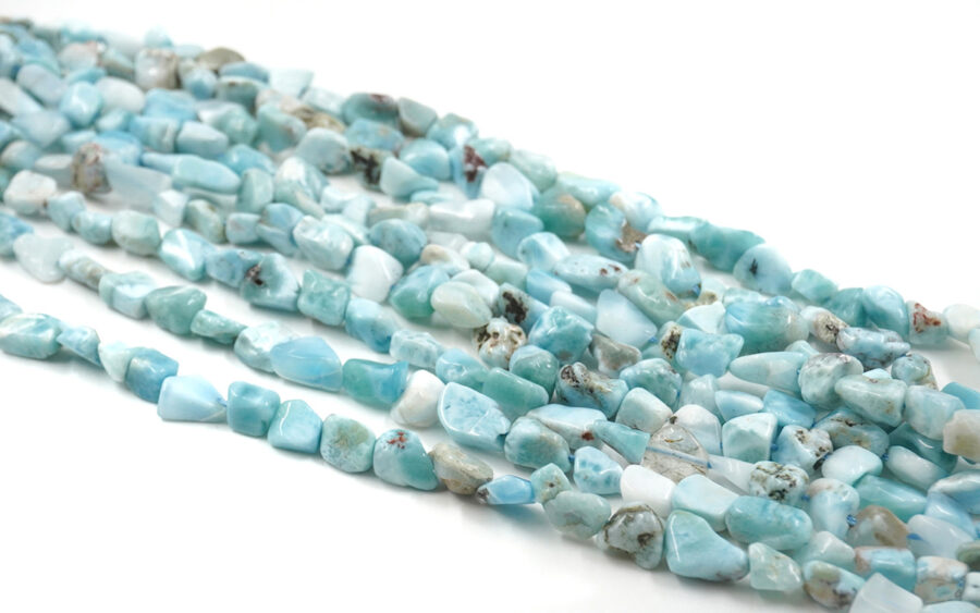 Larimar fili sassi 8x6mm - immagine 2