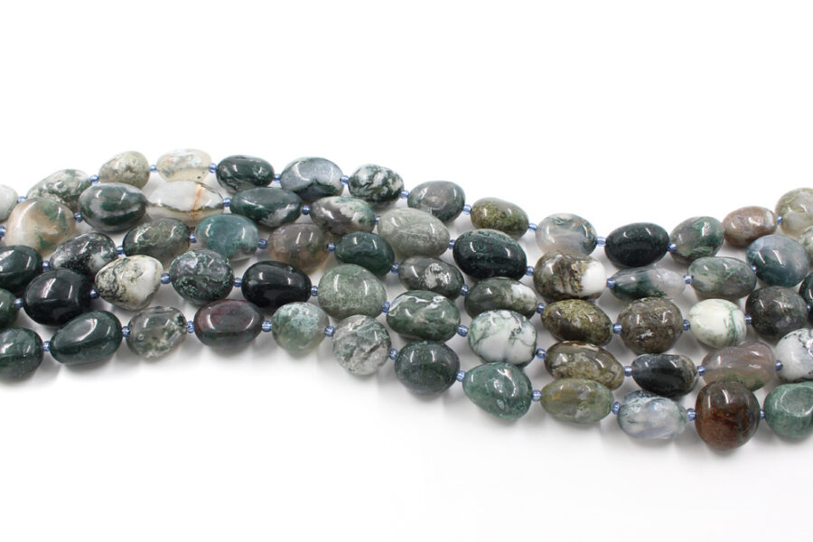 Moss agate fili sassi 20x15mm