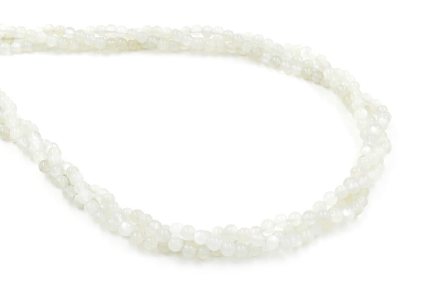 Moonstone Bianca fili round 4mm