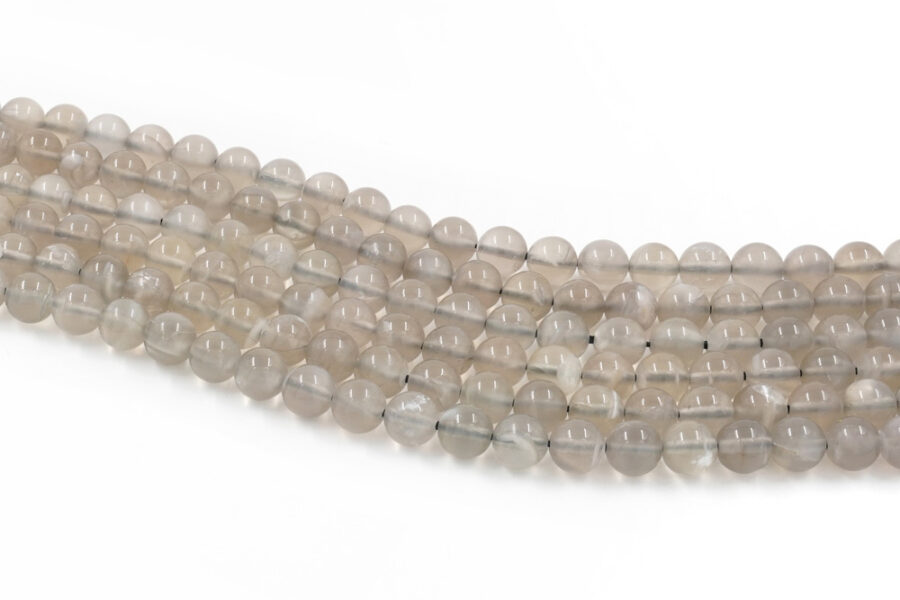 Moonstone Grigia fili round 8mm