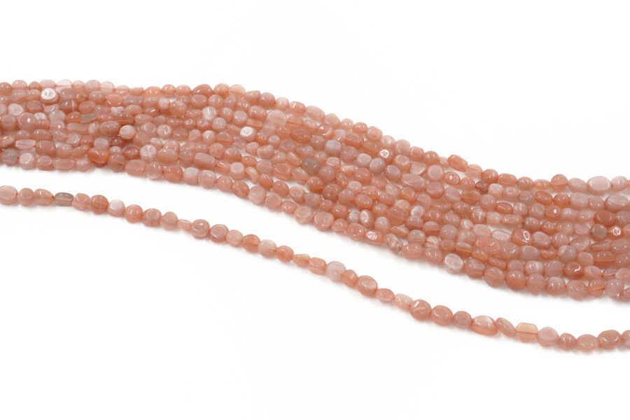 Moonstone rosa fili sassi 7x5mm - immagine 2