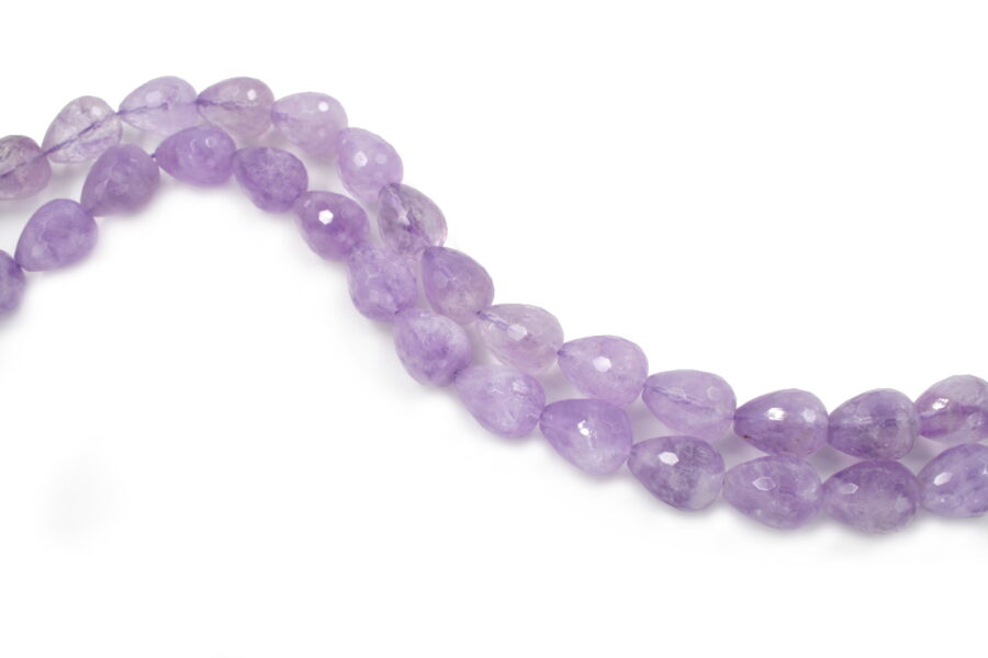 Ametista lavanda fili drop sfaccettate 20x15mm