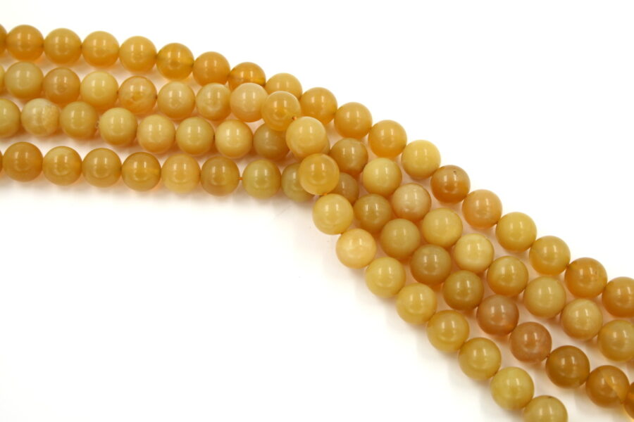 opale giallo fili round 4mm
