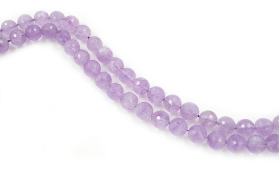 Ametista lavanda fili round sfaccettati 12mm