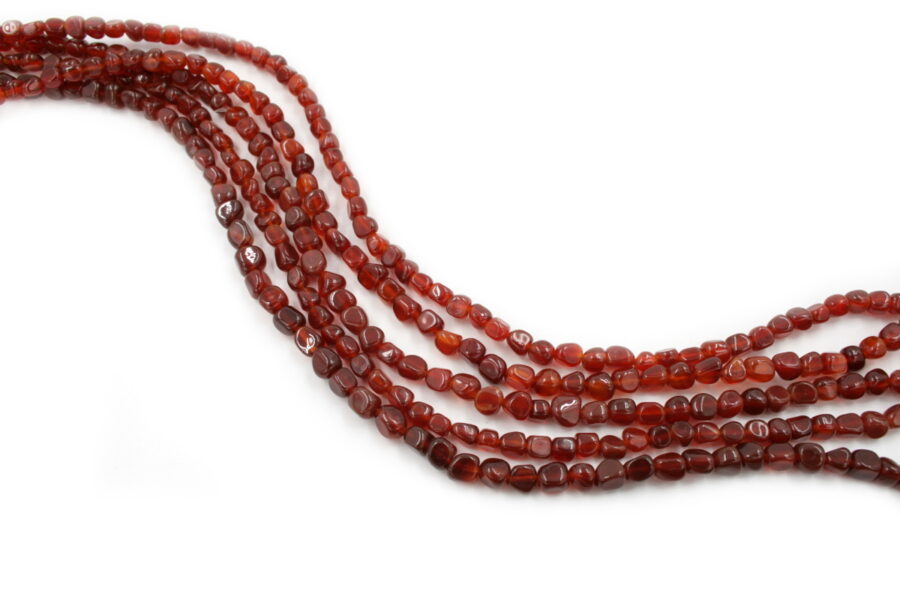 Agata rossa fili sassi 6x4mm