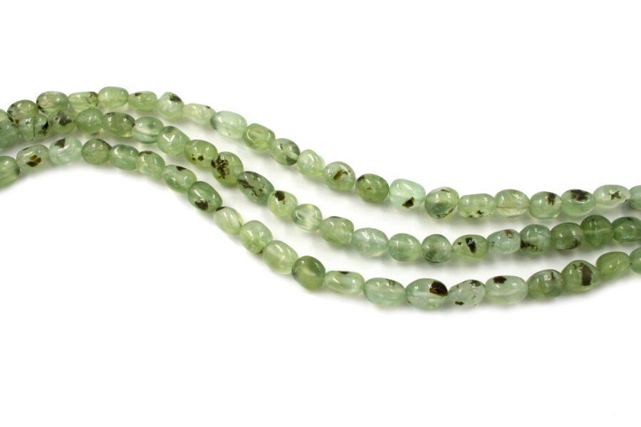 Quarzo verde tormalinato fili sassi 10x8mm