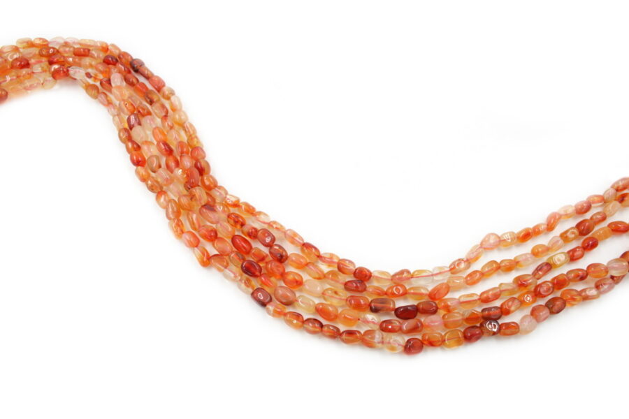 Agata rossa fili sassi 9x5mm