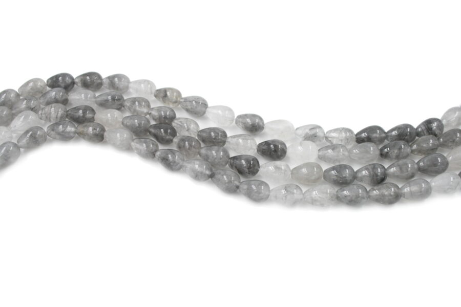 Cloudy quartz fili drop 14x10mm