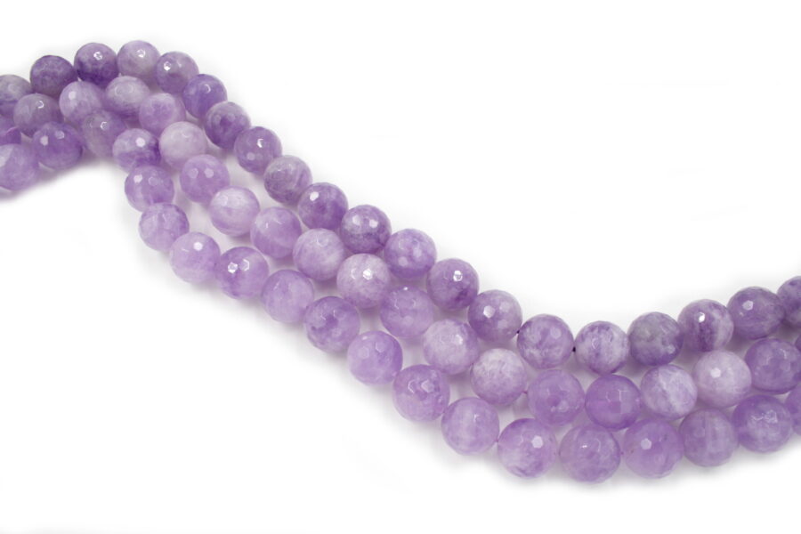 Ametista lavanda fili round sfaccettati 16mm