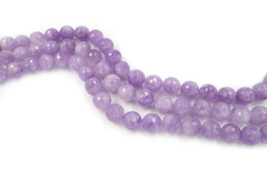 Ametista lavanda fili round sfaccettati 18mm