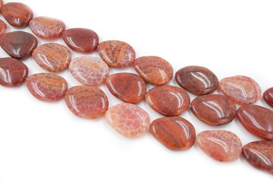fire agate fili sassi 40x30mm