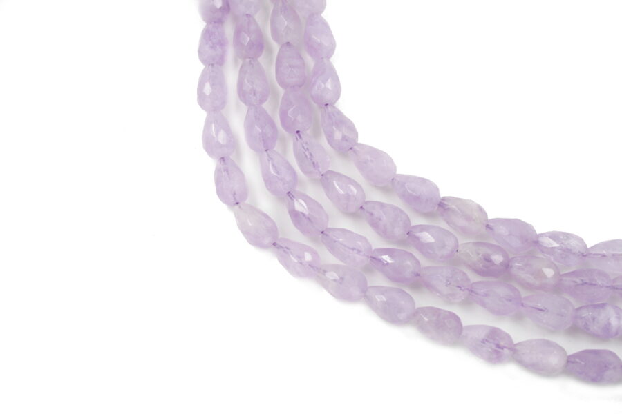 Ametista lavanda fili drop sfaccettati 12x8mm