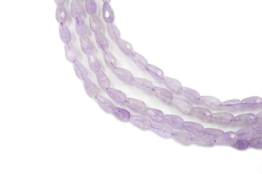 Ametista lavanda fili drop sfaccettati 9x6mm
