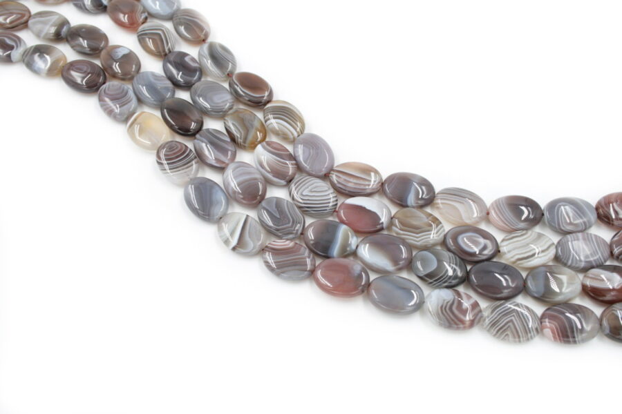 agata botswana fili flat oval 18x13mm