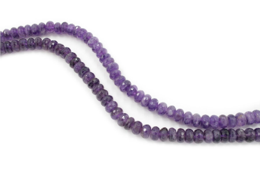 Ametista fili rondelle sfaccettate 10x5mm
