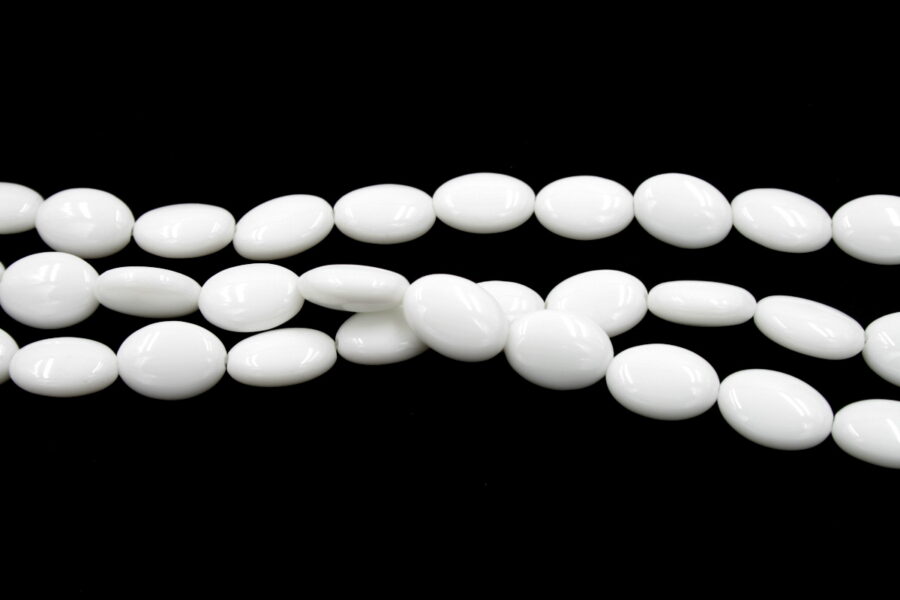 agata bianca fili flat oval 18x13mm