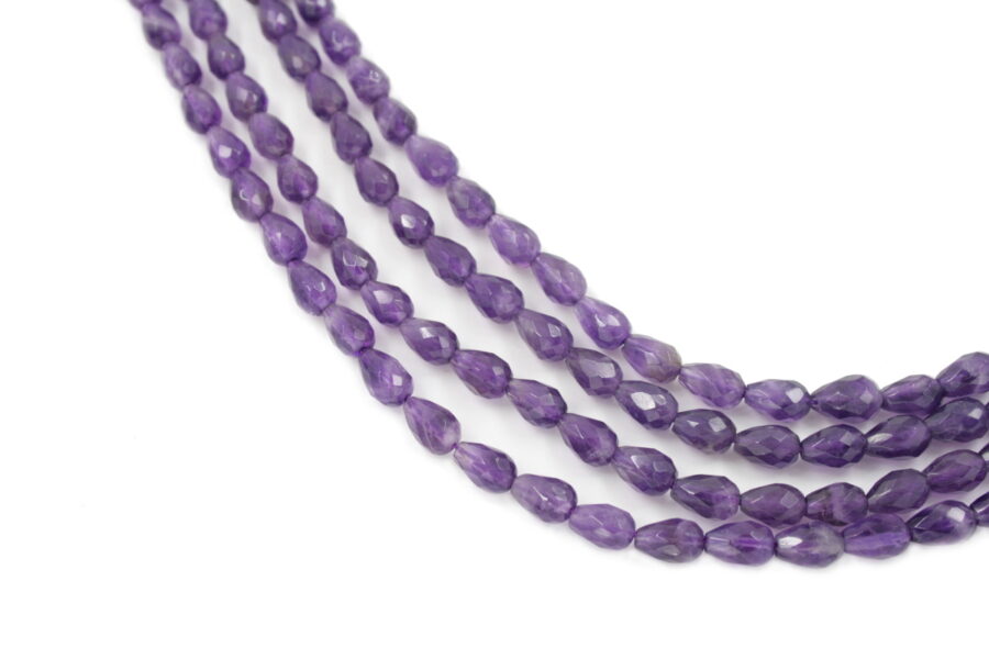 Ametista fili drop sfaccettati 9x6mm
