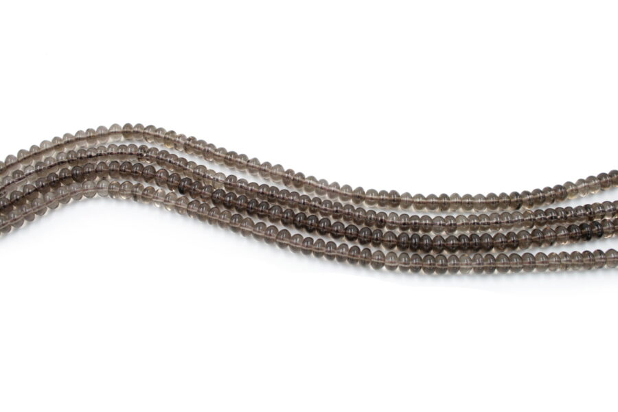 Quarzo fumè fili rondelle 6x4mm