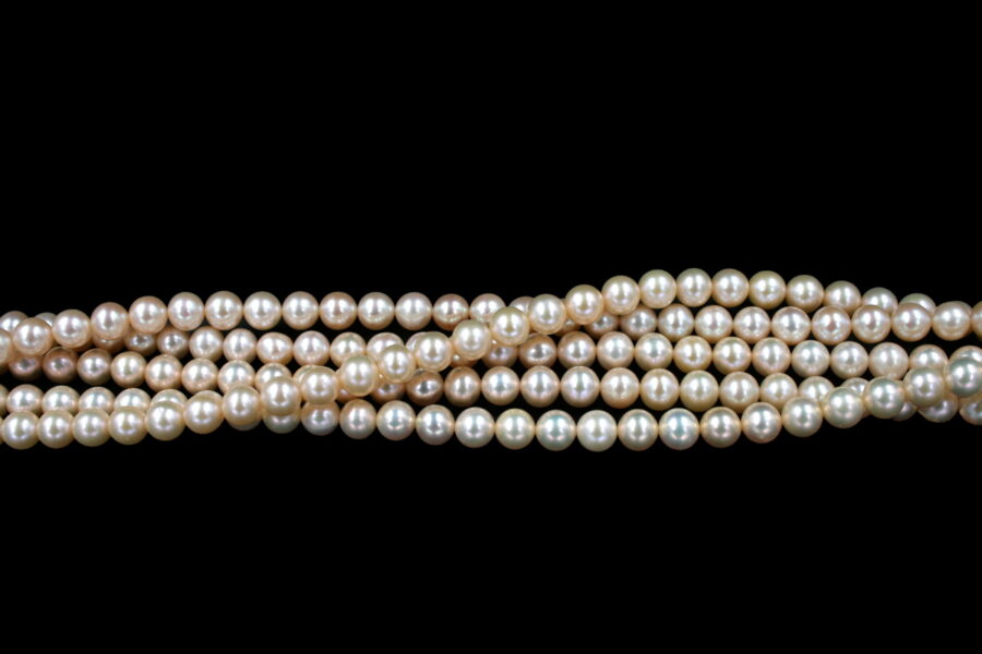Perle d'acqua Dolce fili round 7½-8mm - Naturale