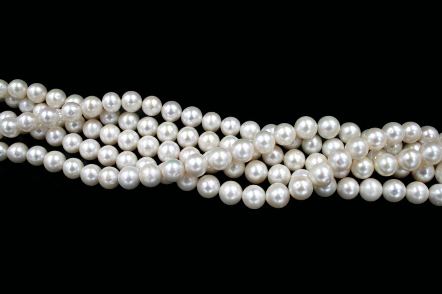 Perle d'acqua Dolce fili round 11½-12mm  - Colore Bianco e Naturale