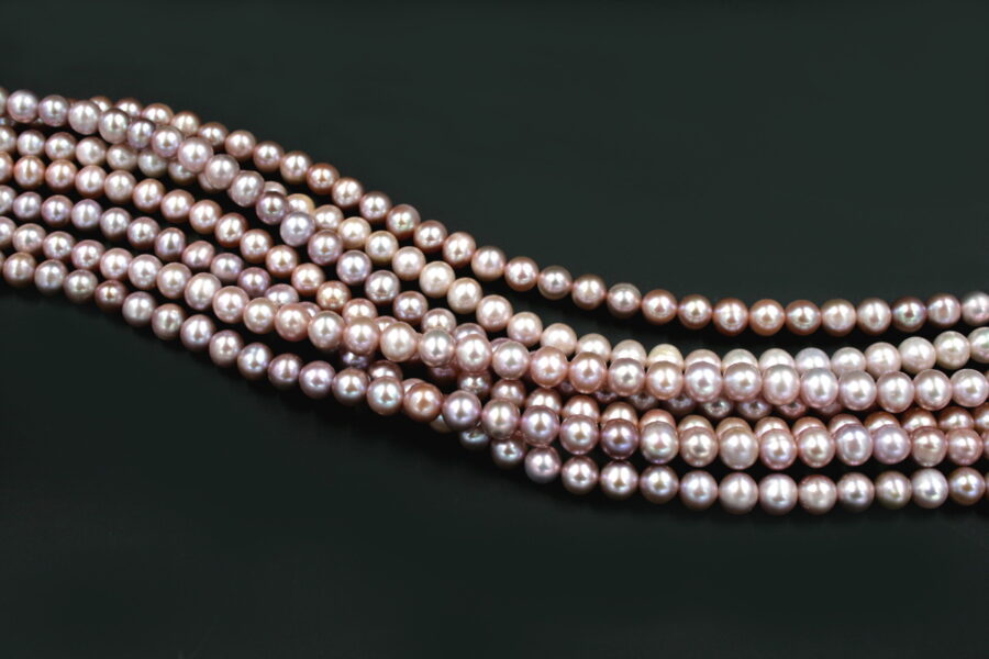 Perle d'acqua Dolce fili round 6½-7mm - Color Naturale - immagine 2