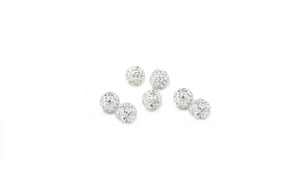 zirconi sfere ½ foro 6mm BIANCHE