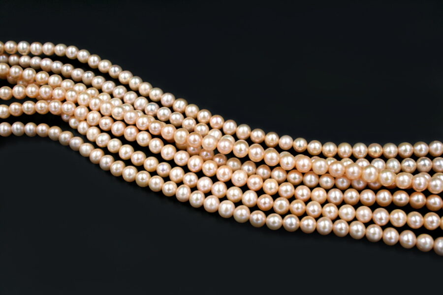 Perle d'acqua Dolce fili round 6½-7mm - Color Naturale - immagine 3