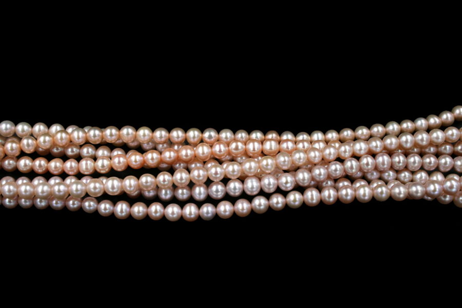 Perle d'acqua Dolce fili round 7-7½mm - Naturale