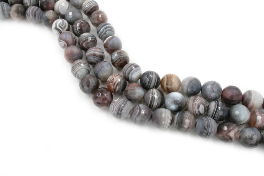 agata botswana fili round sfaccettati 16mm