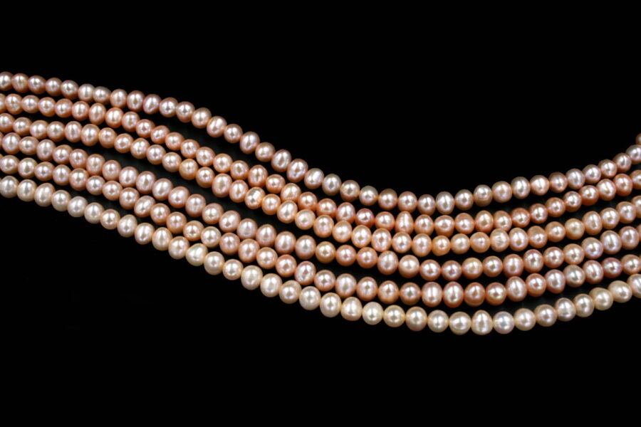 Perle d'acqua Dolce fili round 5½-6mm - Colore Naturale - immagine 2