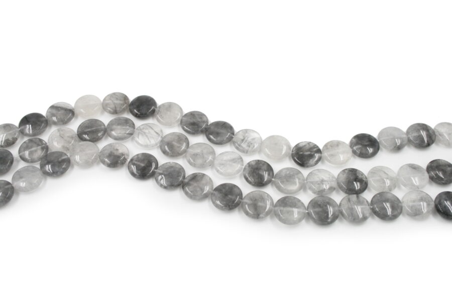 Cloudy quartz fili monete 15mm