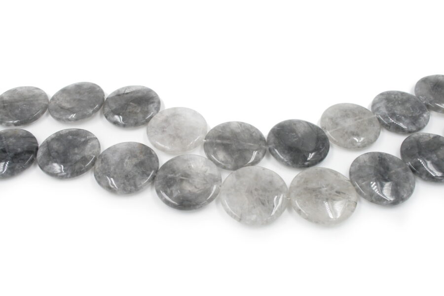 Cloudy quartz fili monete 40mm