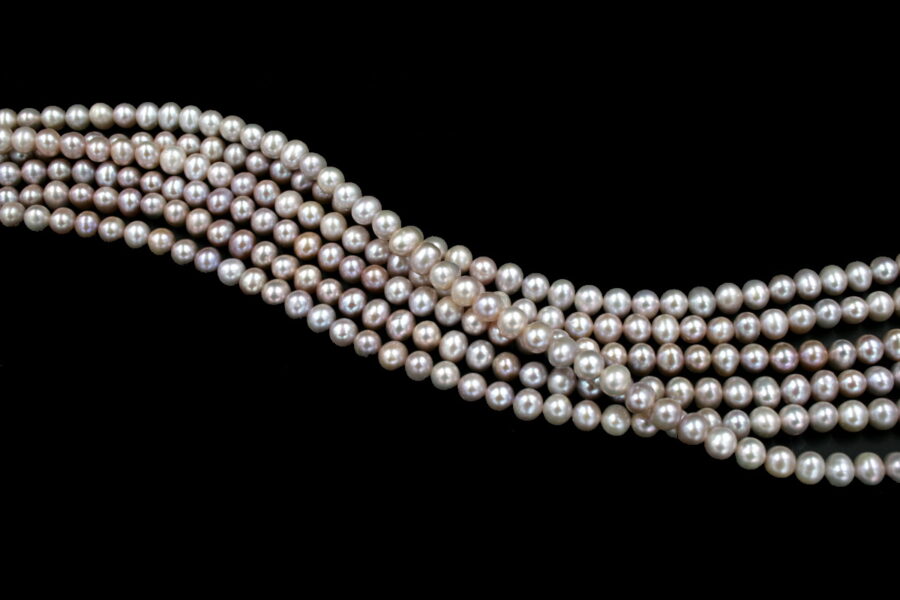 Perle d'acqua Dolce fili round 5½-6mm - Colore Naturale - immagine 3