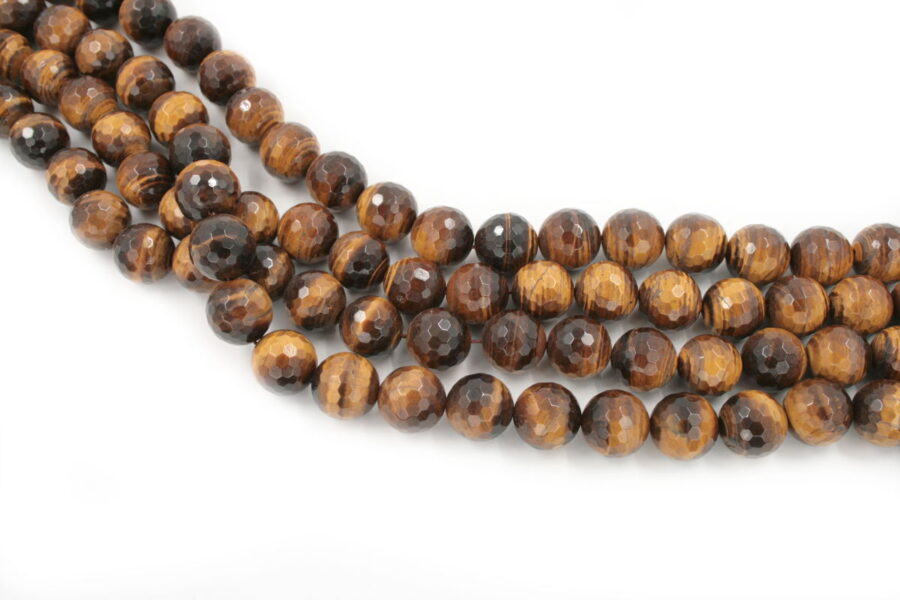 Occhio di Tigre fili tondi sfaccettati 3mm a 20mm