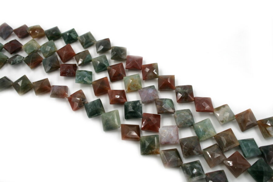 India agate fili rombi sfaccettati 12mm