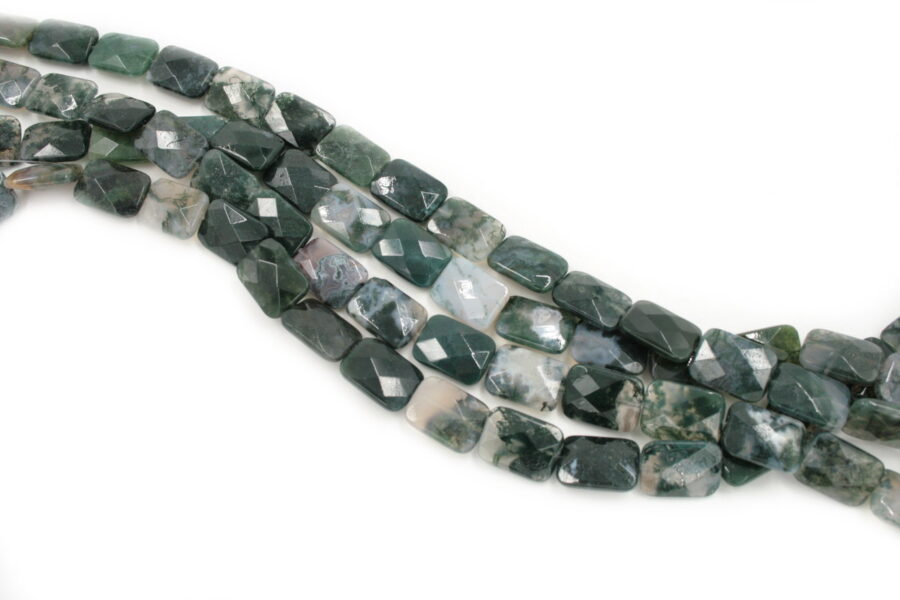 moss agate fili rettangoli sfaccettati 20x15mm